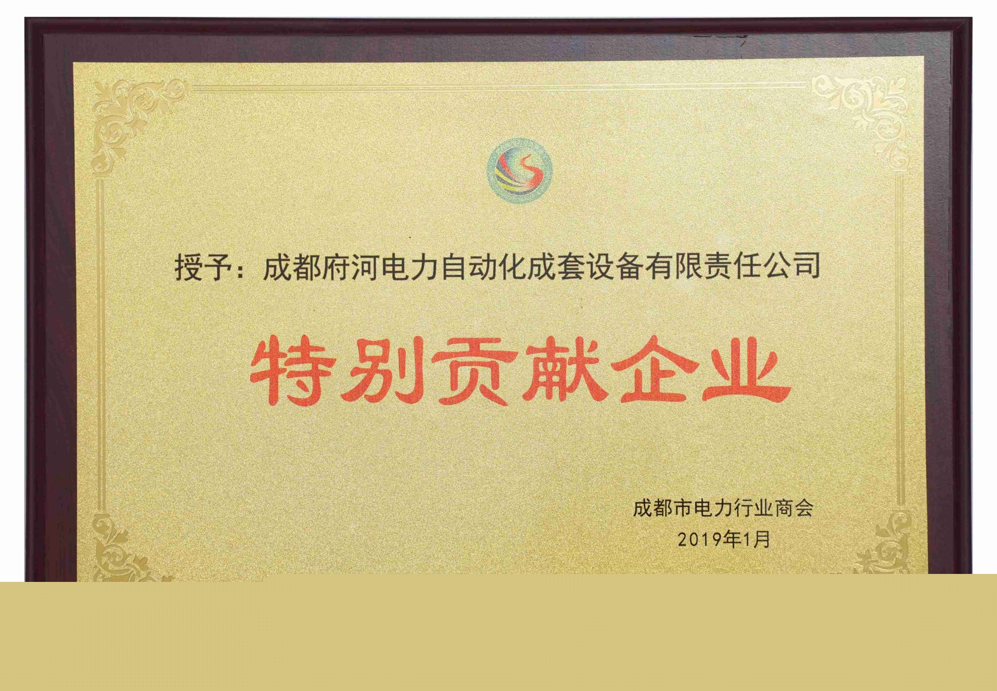 成都府河電力自動化成套設備有限責任公司 特別貢獻企業