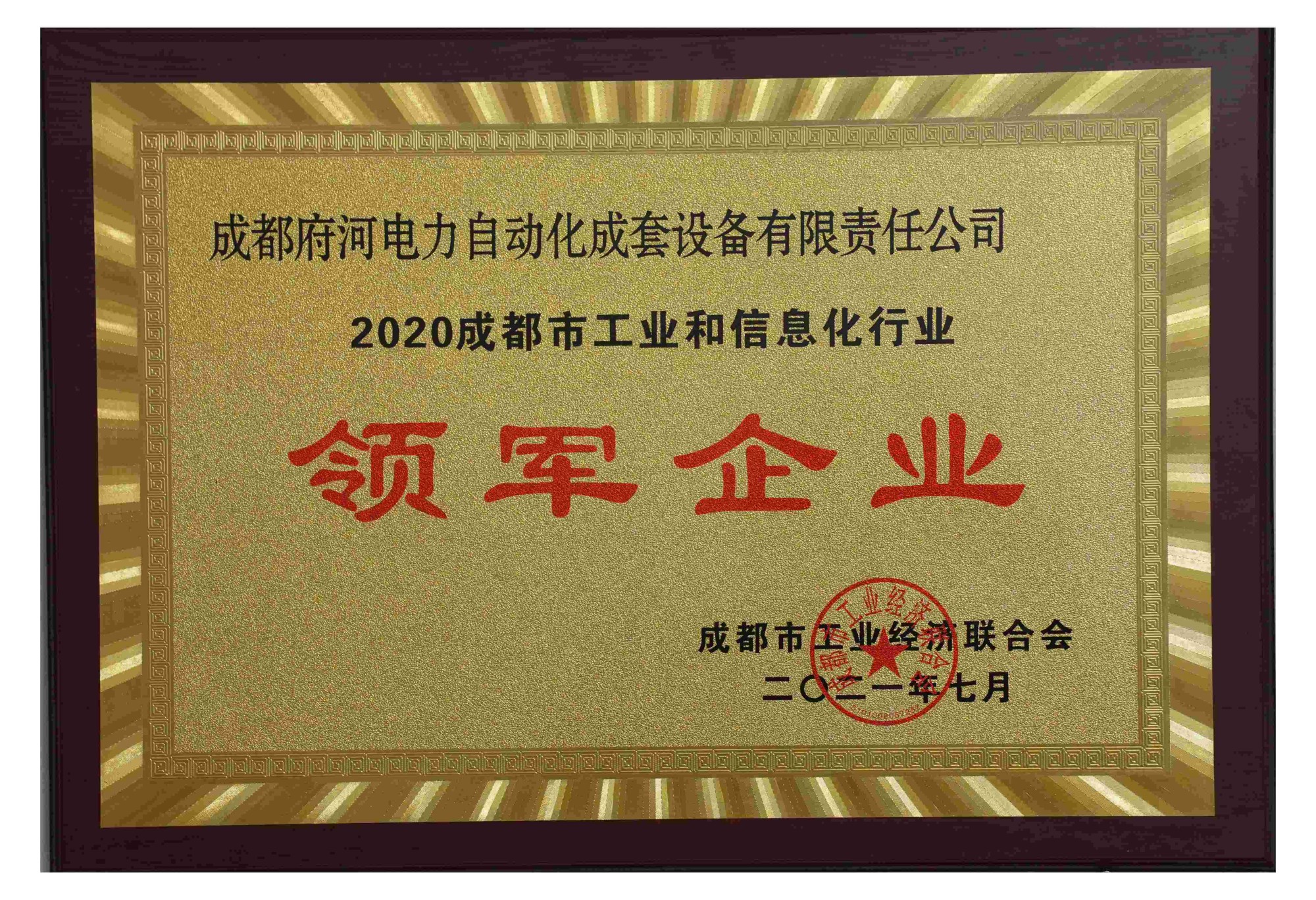 2020成都市工業(yè)和信息化行業(yè) 領(lǐng)軍企業(yè)